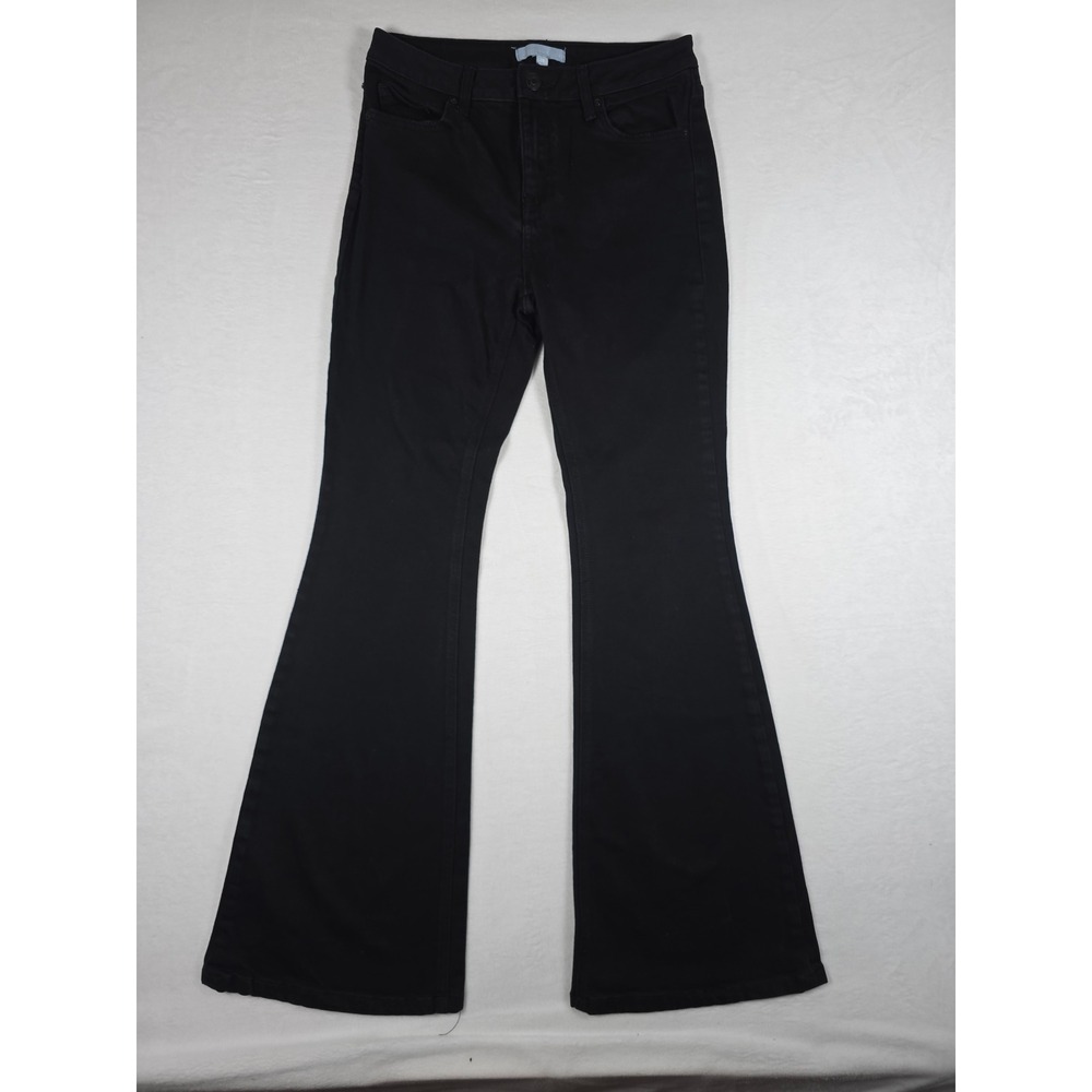 Antonio Melani Veronica Flare Jeans High Rise 28 Black Retro Boho Bell Bottom